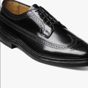 Florsheim Imperial Kenmoor Wing Tip Black Leather Shoes